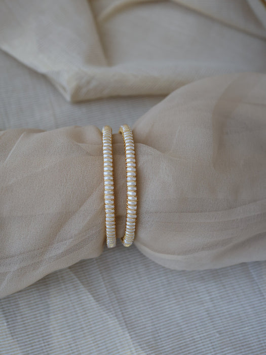 Heritage gold plated pearl bangle (1 set  of 2 bangles) HB209
