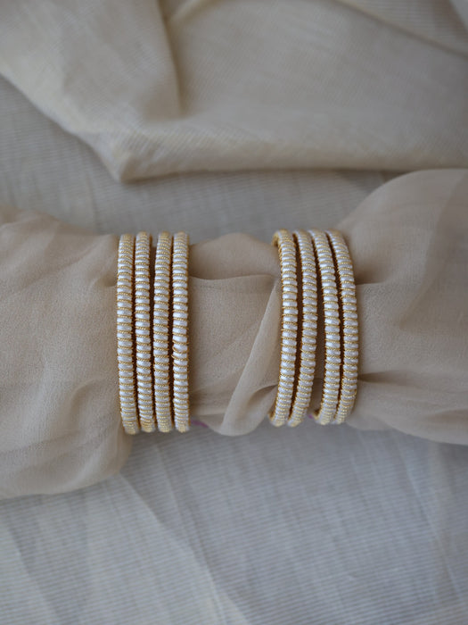 Heritage gold plated pearl bangle (1 set  of 2 bangles) HB209