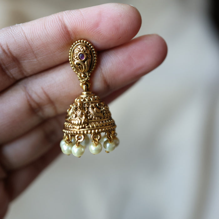 Antique gold jumka earrings AJJ1135