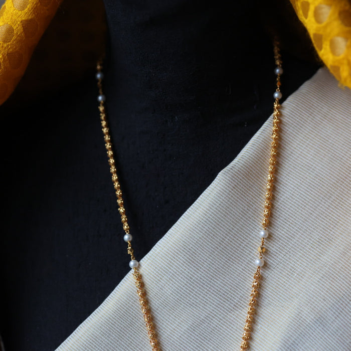 Heritage gold plated padakam long necklace HP5434