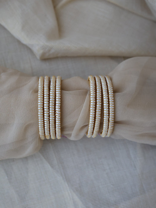 Heritage gold plated pearl bangle (1 set  of 2 bangles) HB209