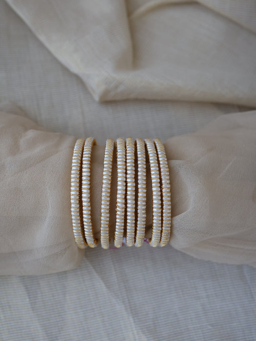 Heritage gold plated pearl bangle (1 set  of 2 bangles) HB209