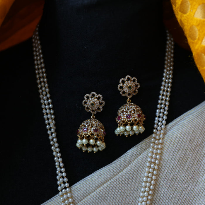 Padmini Antique long necklace with earrings PAD0192