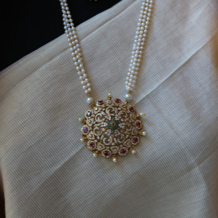Padmini Antique long necklace with earrings PAD0192