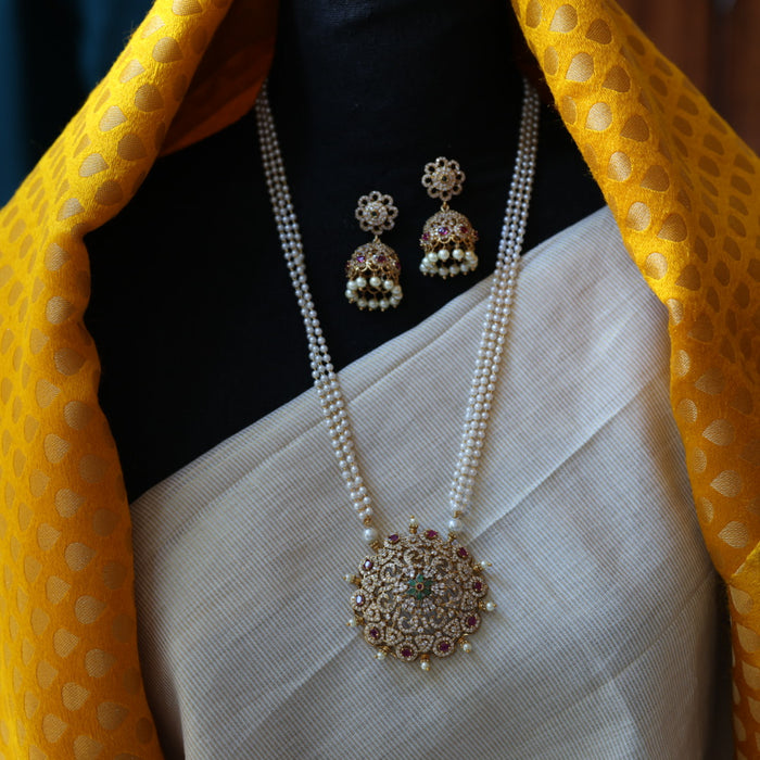 Padmini Antique long necklace with earrings PAD0192