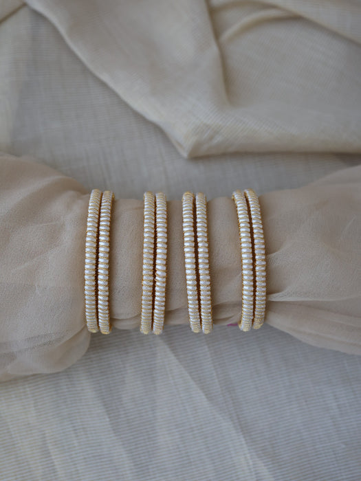 Heritage gold plated pearl bangle (1 set  of 2 bangles) HB209