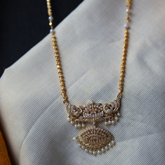 Heritage gold plated padakam long necklace HP5433