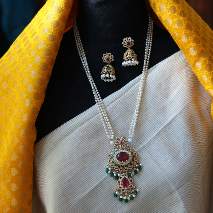Padmini Antique long necklace with earrings PAD0191