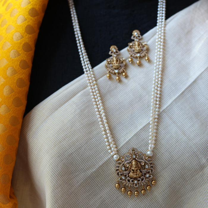Padmini Antique long necklace with earrings PAD0197