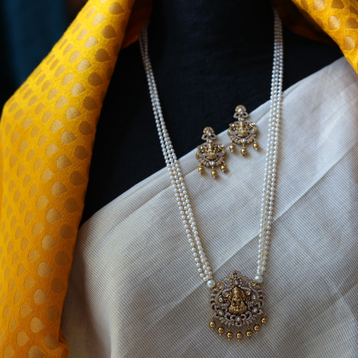 Padmini Antique long necklace with earrings PAD0197
