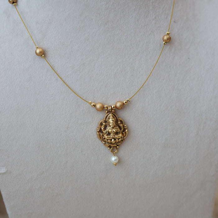 Antique invisible short necklace IN4561