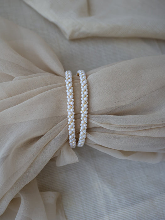 Heritage gold plated pearl bangle (1 set  of 2 bangles) HB219