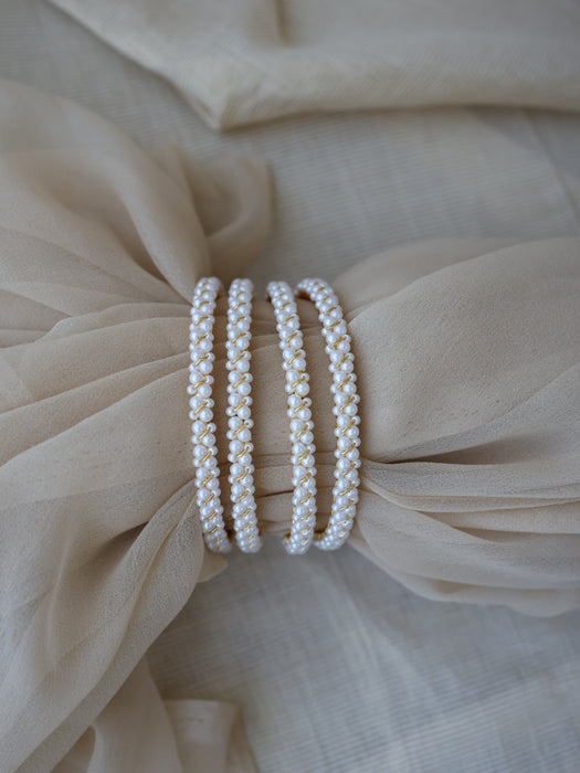 Heritage gold plated pearl bangle (1 set  of 2 bangles) HB219