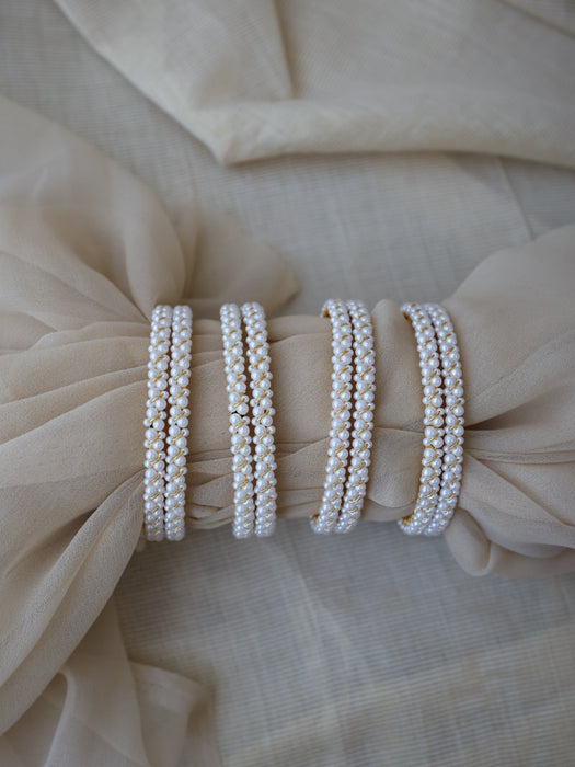 Heritage gold plated pearl bangle (1 set  of 2 bangles) HB219