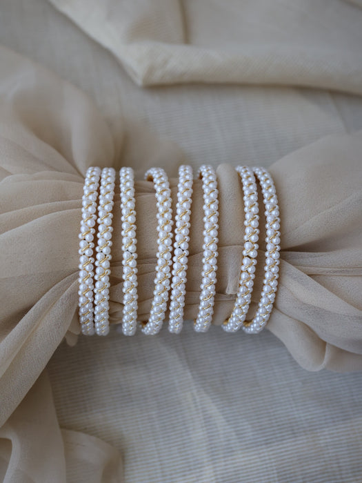 Heritage gold plated pearl bangle (1 set  of 2 bangles) HB219