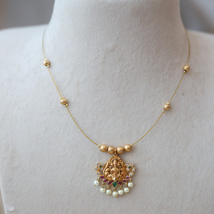 Antique invisible short necklace IN4564