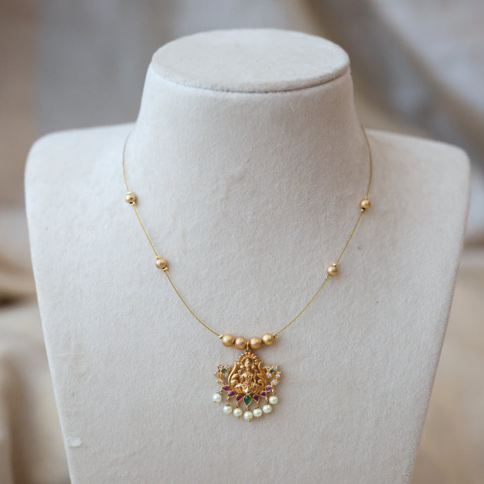 Antique invisible short necklace IN4564