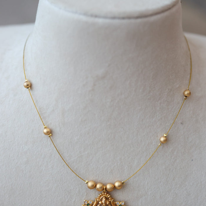 Antique invisible short necklace IN4564