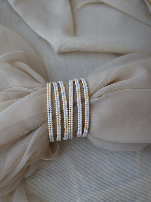 Heritage gold plated pearl bangle (1 set  of 2 bangles) HB241
