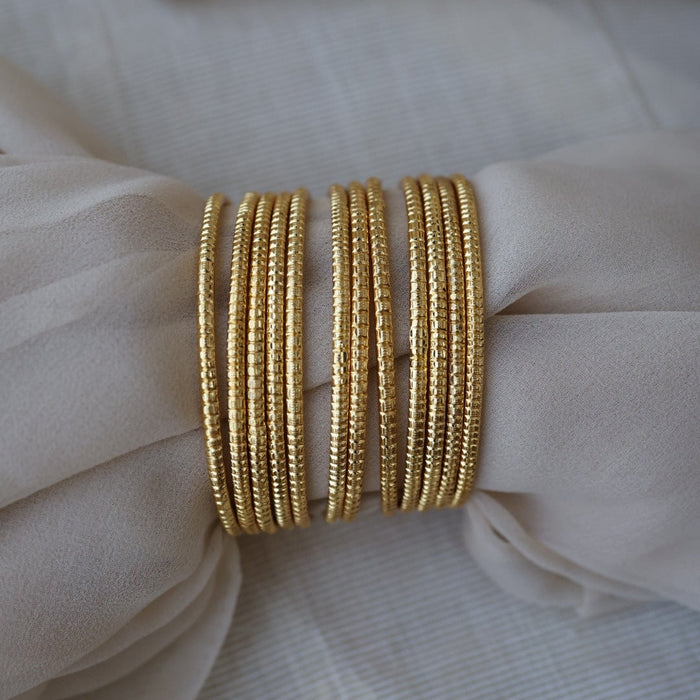 Heritage gold plated gold bangle (1 set  of 12 bangles) HB240