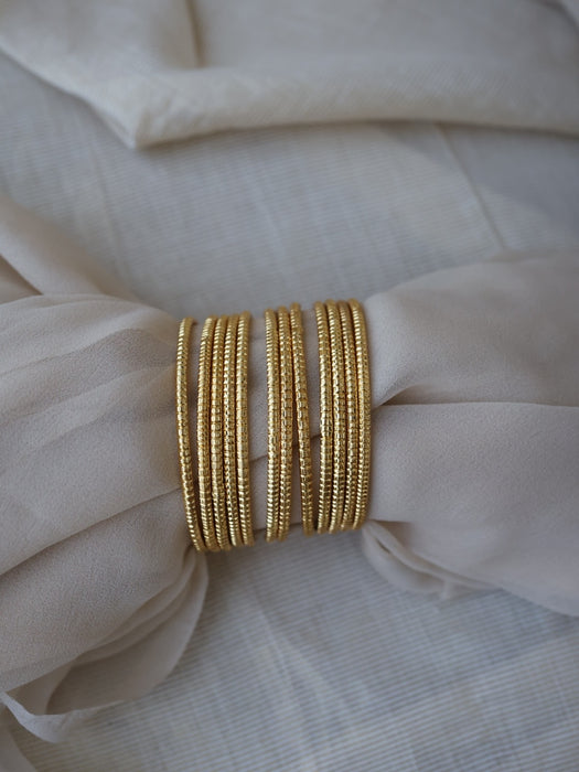Heritage gold plated gold bangle (1 set  of 12 bangles) HB240