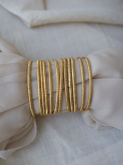 Heritage gold plated gold bangle (1 set  of 12 bangles) HB240