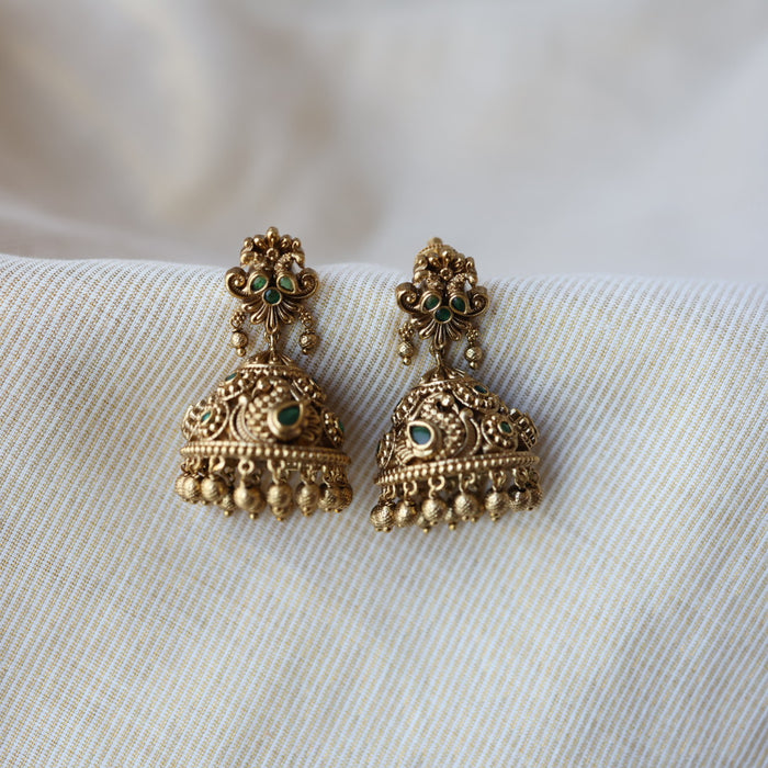Antique gold jumka earrings AJJ0125