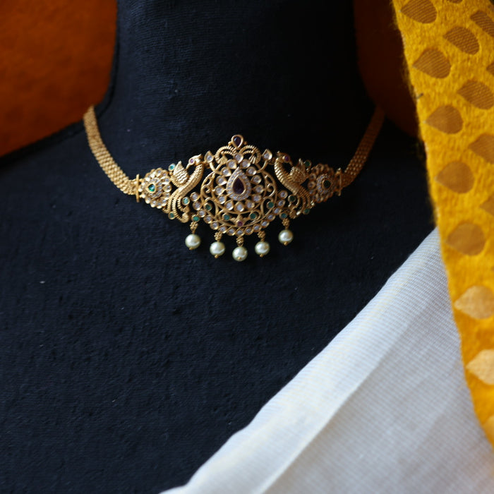 Antique simple choker necklace with earrings CCB1100