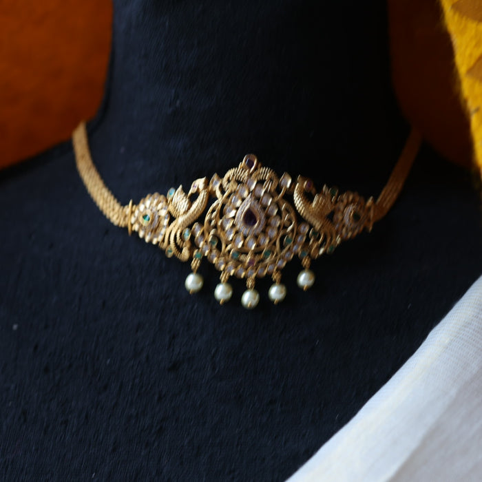 Antique simple choker necklace with earrings CCB1100