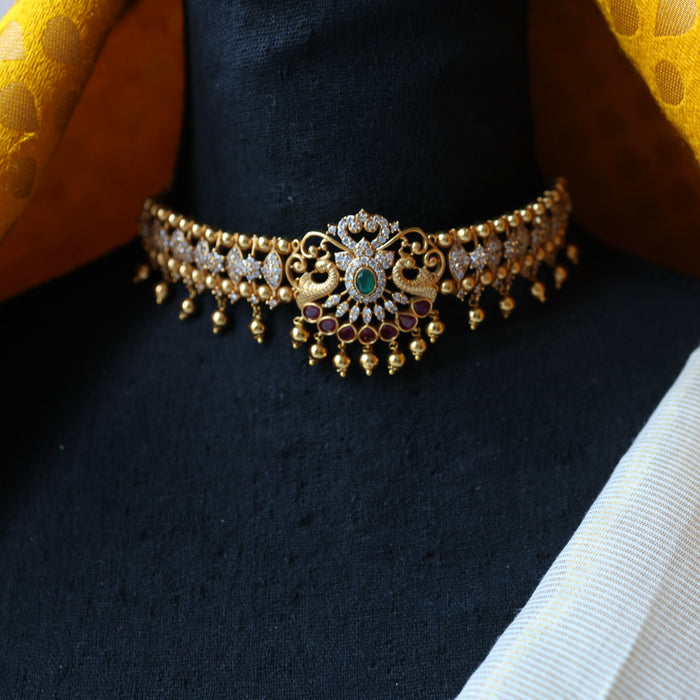 Antique simple choker necklace with earrings CCB114