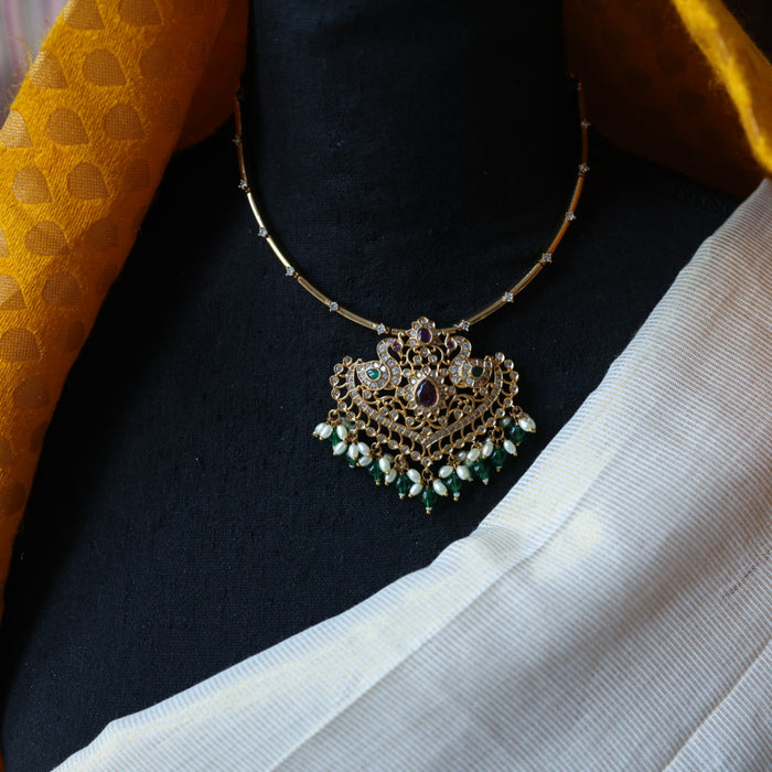 Antique simple short necklace with earrings SS11546