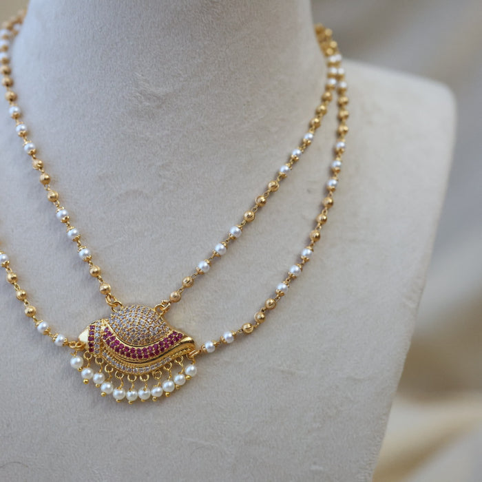 Heritage gold plated short layer necklace HS5432