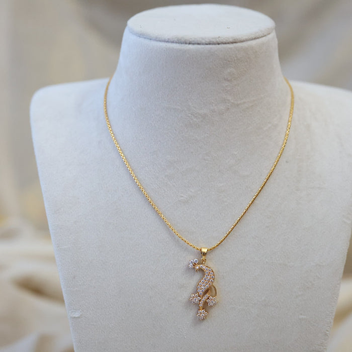 Heritage gold plated simple short chain with pendant  HC34566