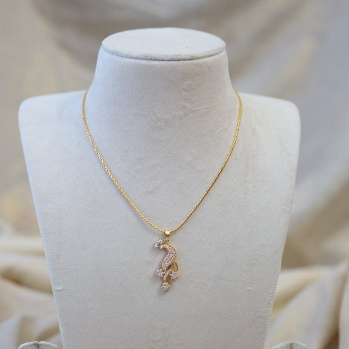 Heritage gold plated simple short chain with pendant  HC34566