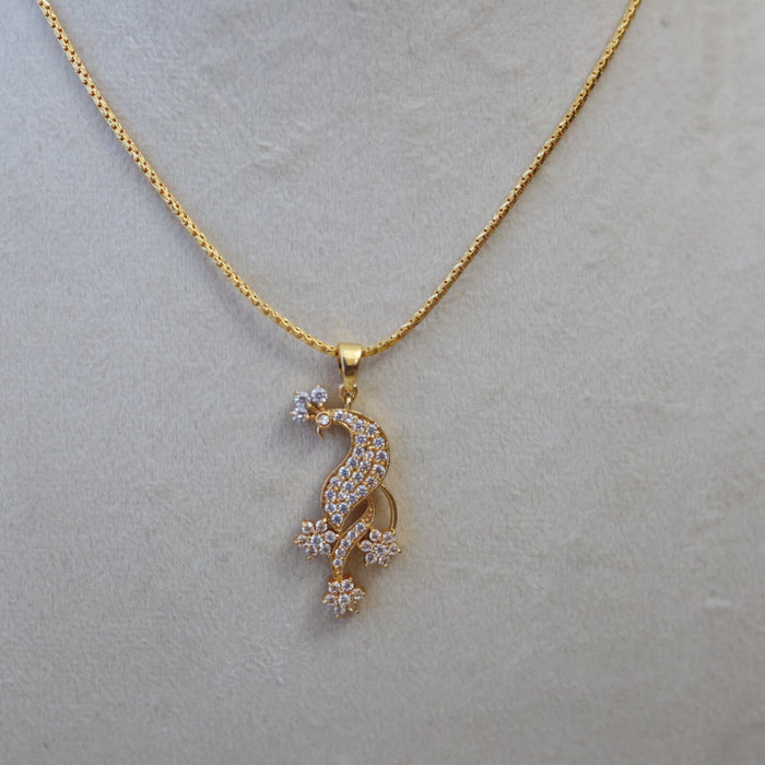 Heritage gold plated simple short chain with pendant  HC34566