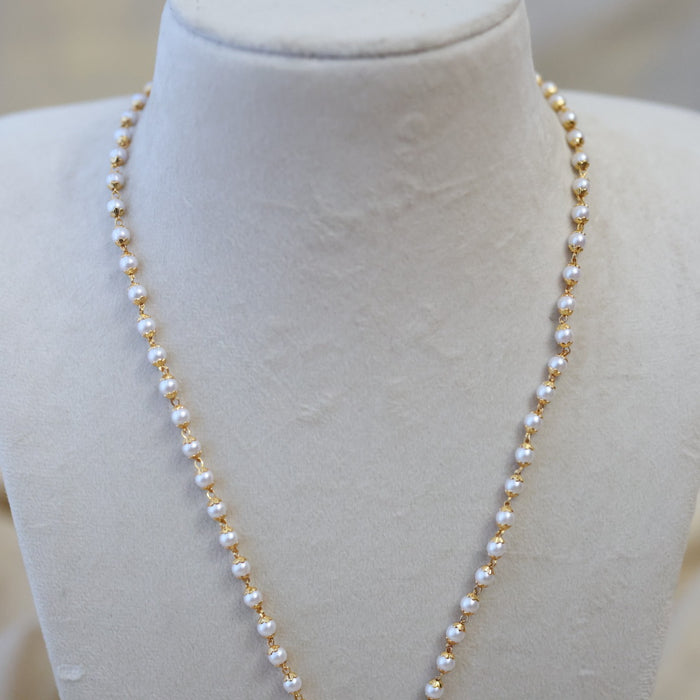 Heritage gold plated padakam long necklace HP782