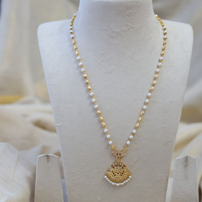 Heritage gold plated padakam long necklace HP7811