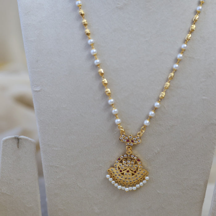 Heritage gold plated padakam long necklace HP7811