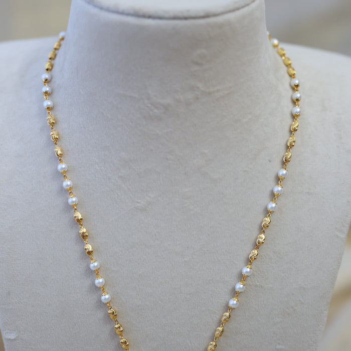 Heritage gold plated padakam long necklace HP7811