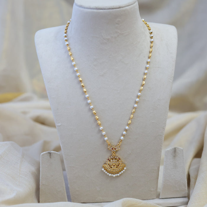 Heritage gold plated padakam long necklace HP7811