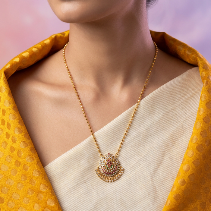 Heritage gold plated padakam necklace HP112