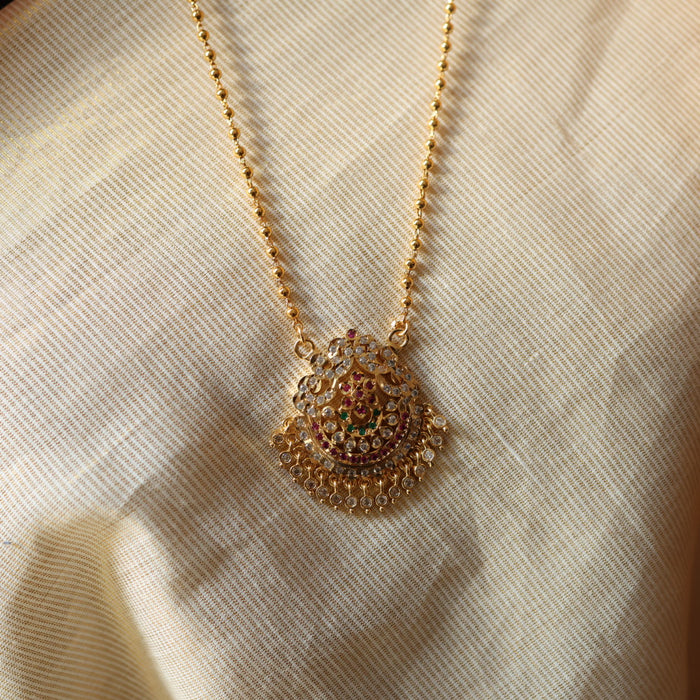 Heritage gold plated padakam necklace HP112