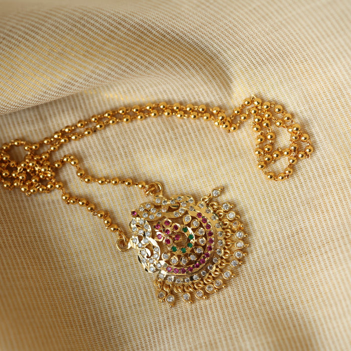 Heritage gold plated padakam necklace HP112