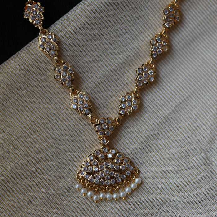 Heritage gold plated short necklace HP211