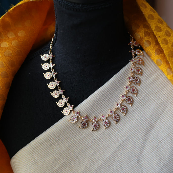 Heritage gold plated short necklace HP212