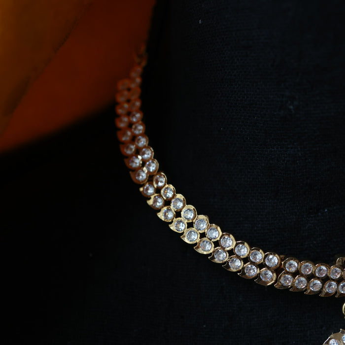 Heritage gold plated short necklace HP214