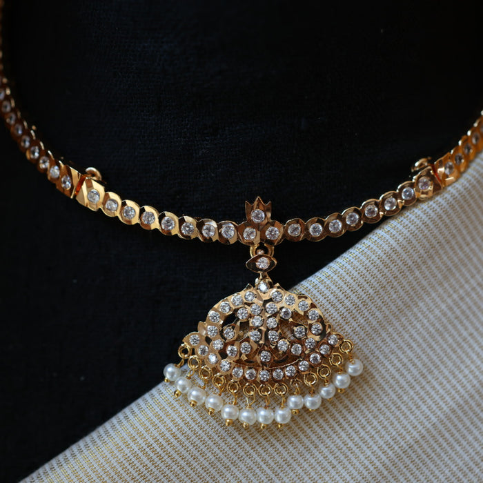 Heritage gold plated short necklace HP217