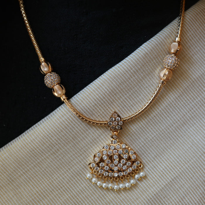 Heritage gold plated short necklace HP218