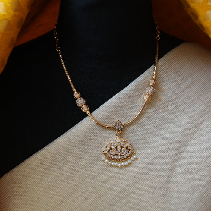 Heritage gold plated short necklace HP218