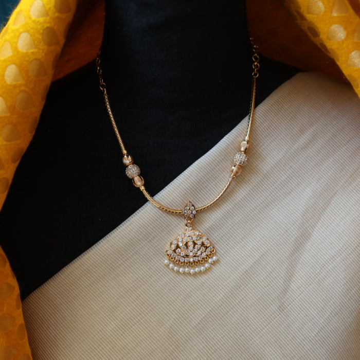 Heritage gold plated short necklace HP218